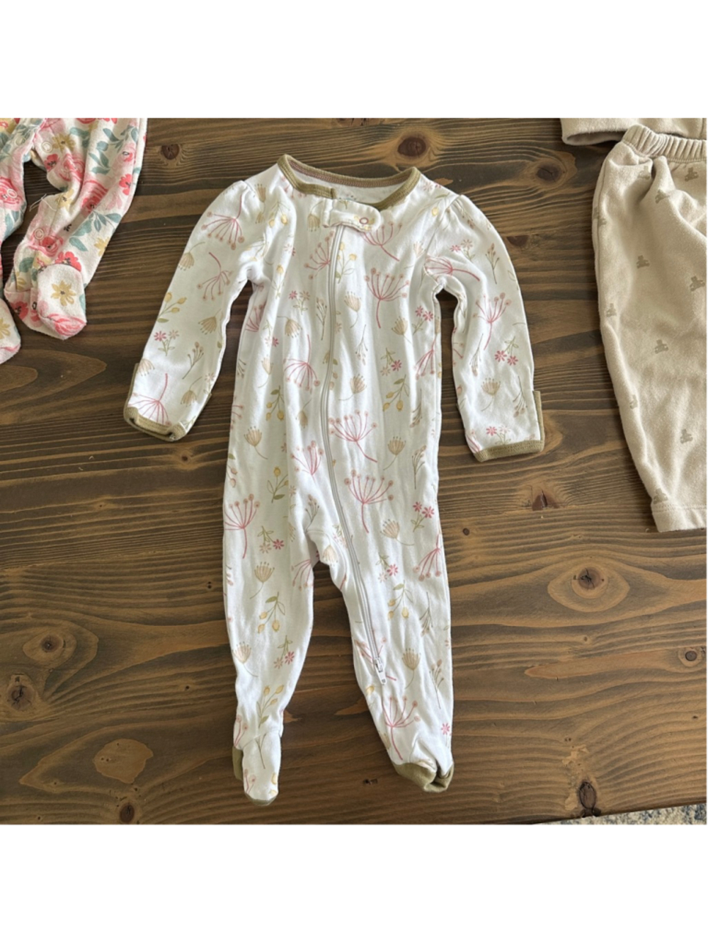 Baby Girl Clothing Lot 3-6M Gap Old Navy Floral Sleepers 6 Pc - Picture 8 of 13